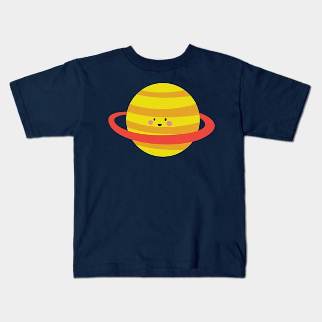 Planet Saturn Kids T-Shirt by Tribun Dash